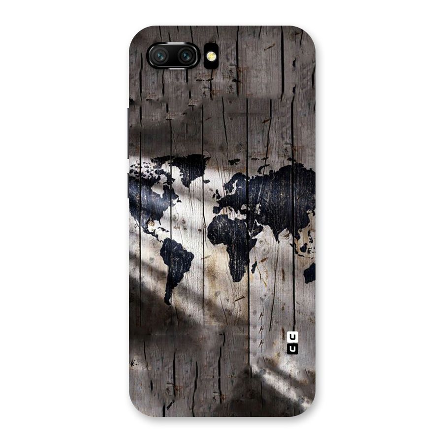 World Map Wood Design Back Case for Honor 10