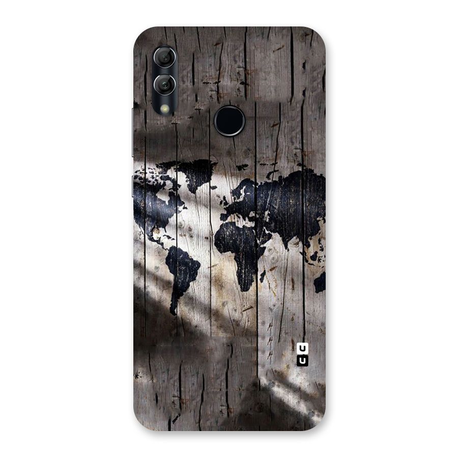 World Map Wood Design Back Case for Honor 10 Lite