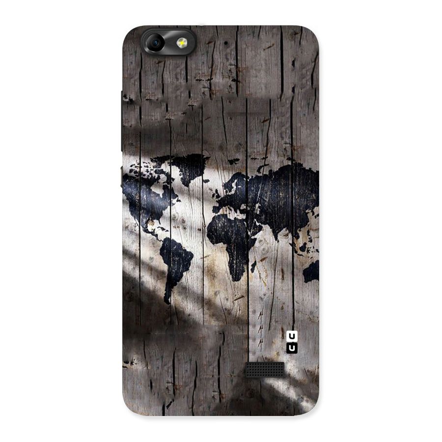 World Map Wood Design Back Case for Honor 4C