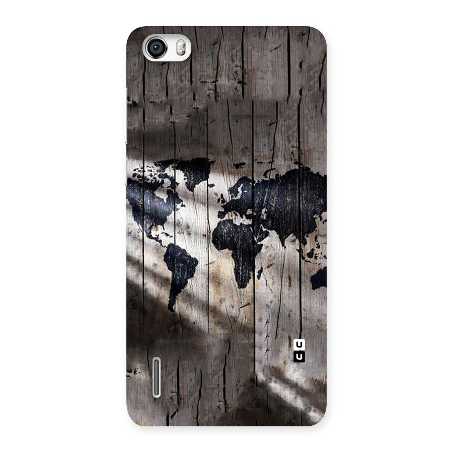 World Map Wood Design Back Case for Honor 6