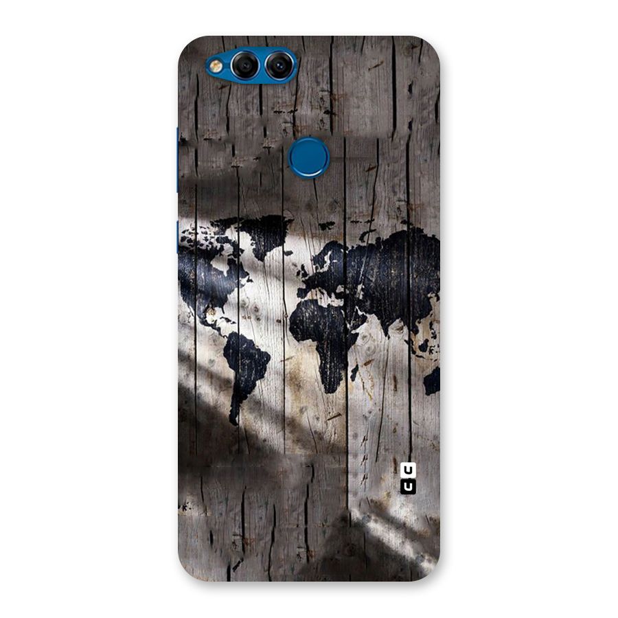 World Map Wood Design Back Case for Honor 7X