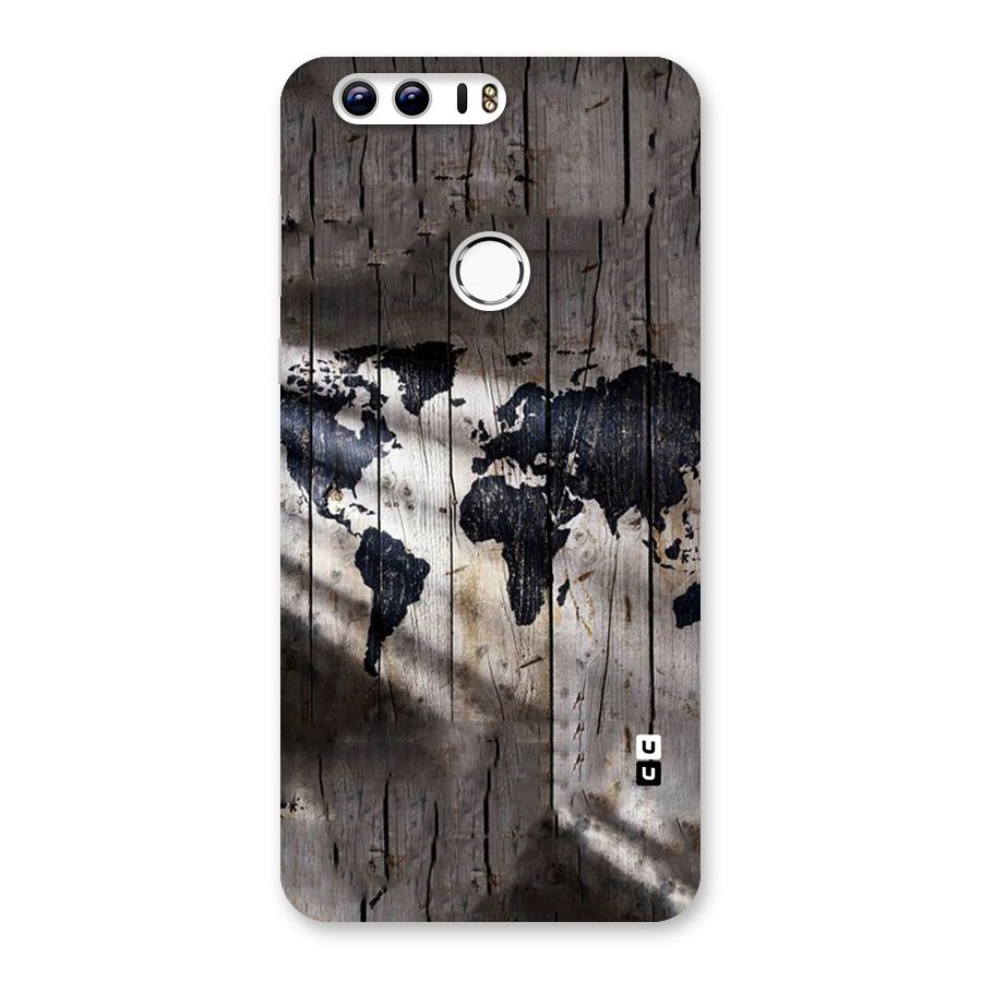 World Map Wood Design Back Case for Honor 8