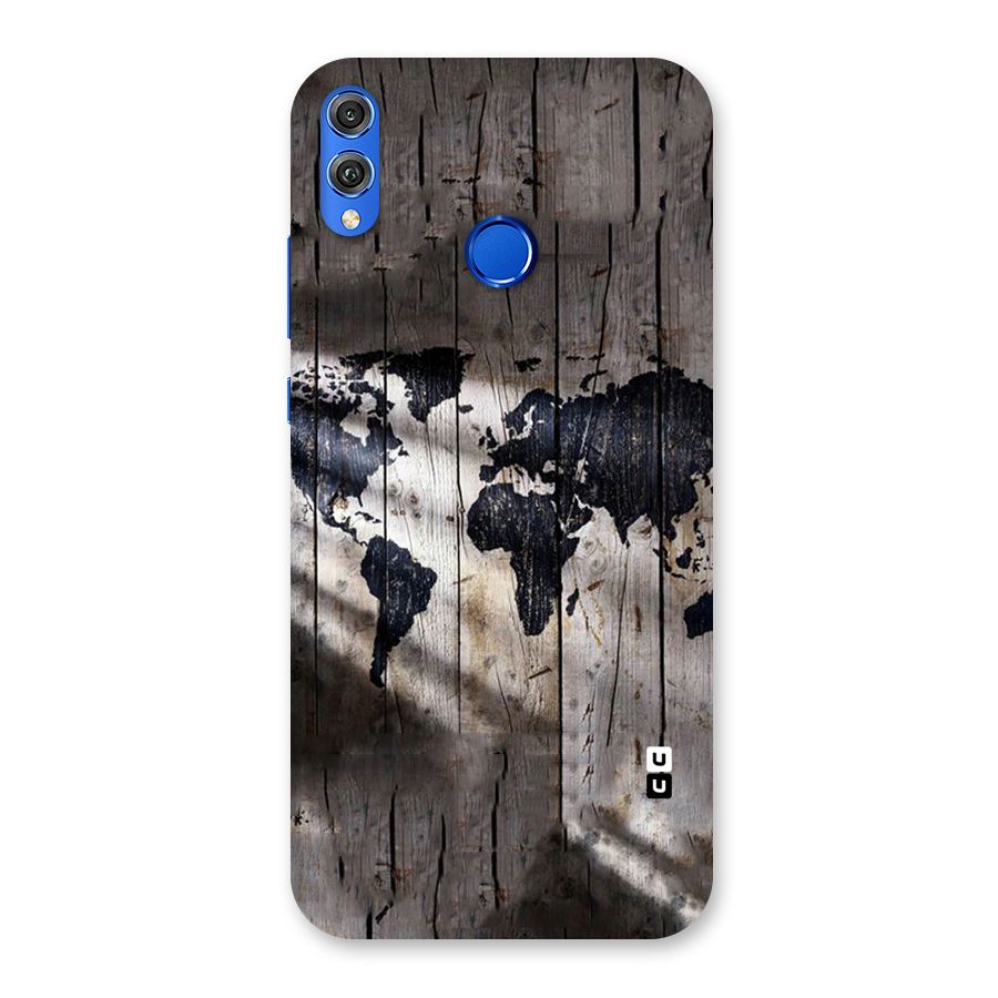 World Map Wood Design Back Case for Honor 8X