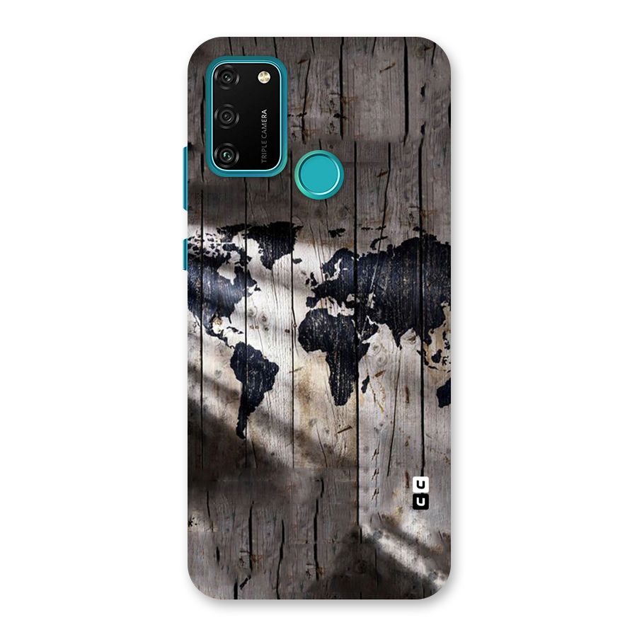 World Map Wood Design Back Case for Honor 9A
