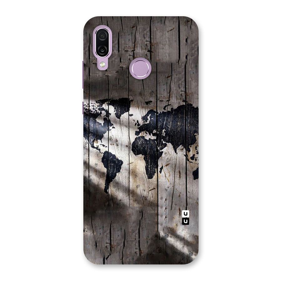 World Map Wood Design Back Case for Honor Play