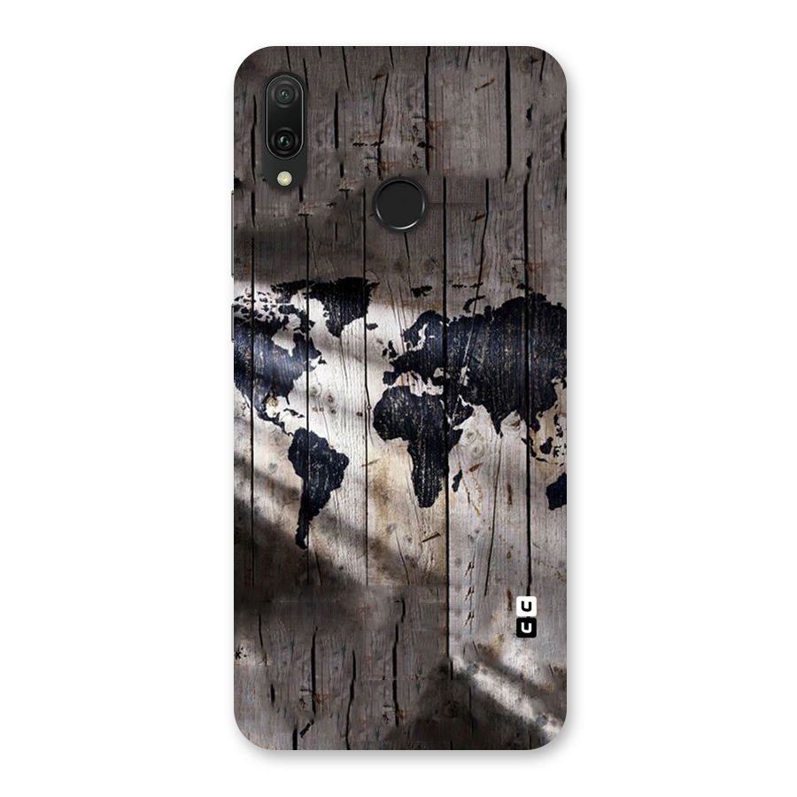 World Map Wood Design Back Case for Huawei Y9 (2019)