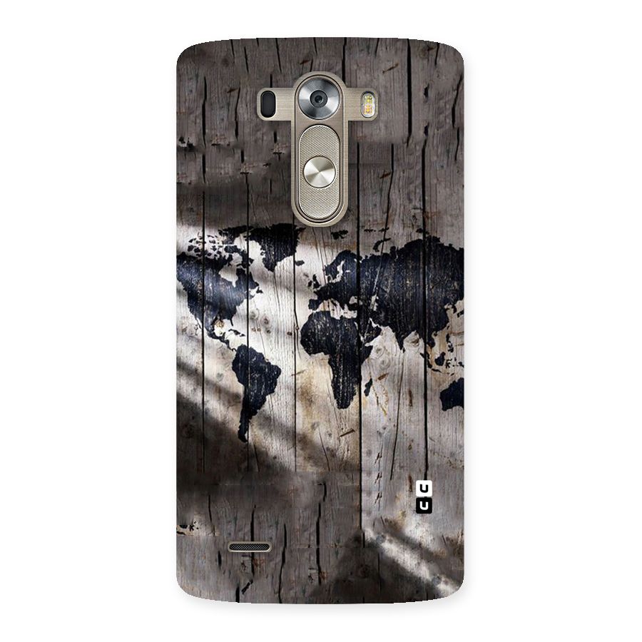 World Map Wood Design Back Case for LG G3