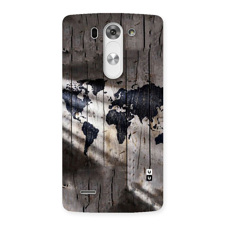 World Map Wood Design Back Case for LG G3 Mini