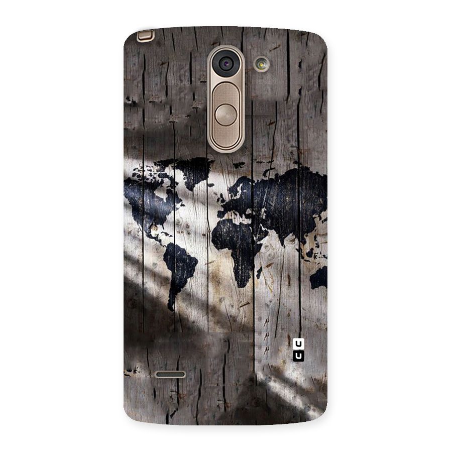 World Map Wood Design Back Case for LG G3 Stylus
