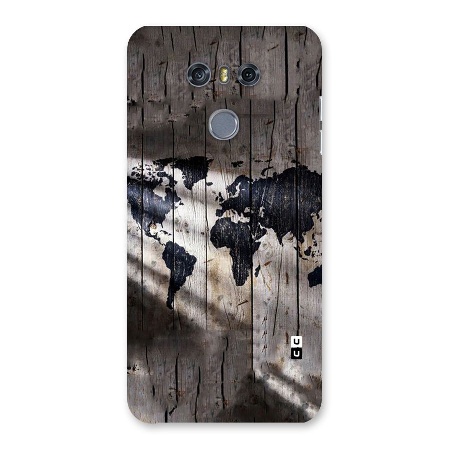 World Map Wood Design Back Case for LG G6