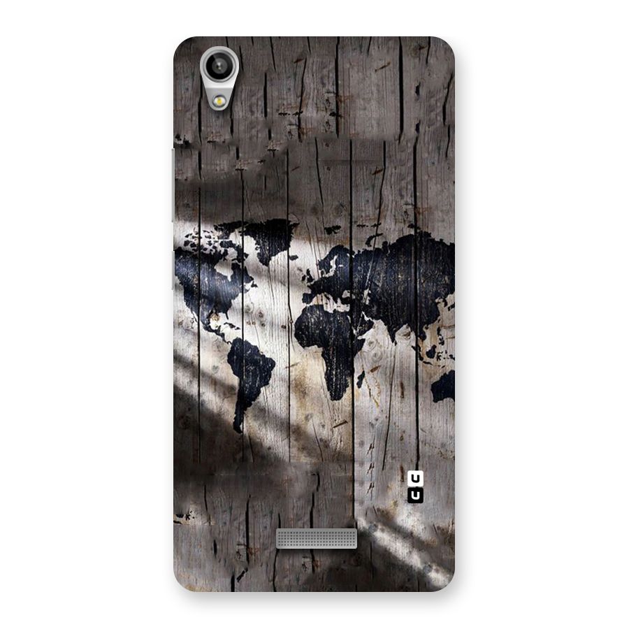 World Map Wood Design Back Case for Lava-Pixel-V1
