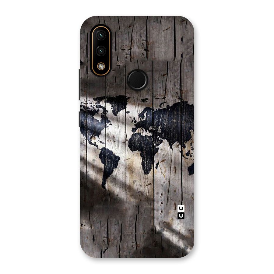 World Map Wood Design Back Case for Lenovo A6 Note