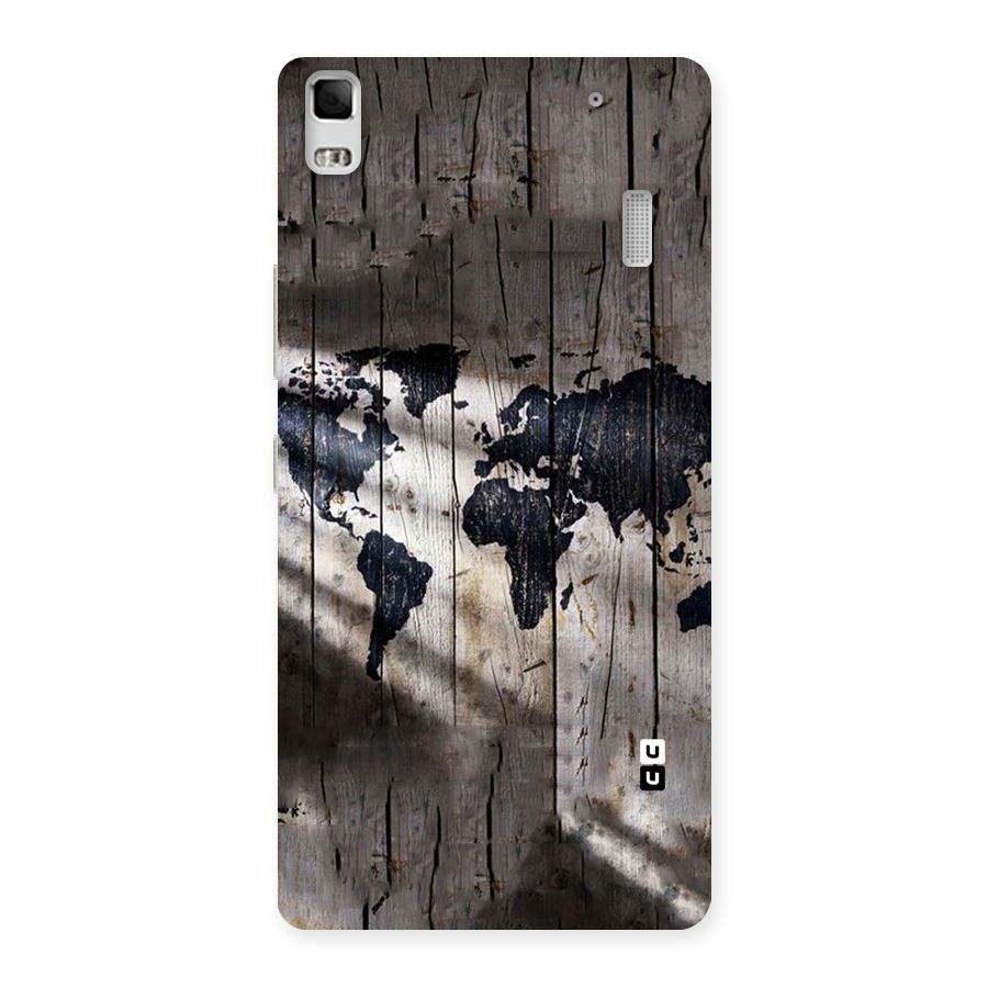 World Map Wood Design Back Case for Lenovo K3 Note