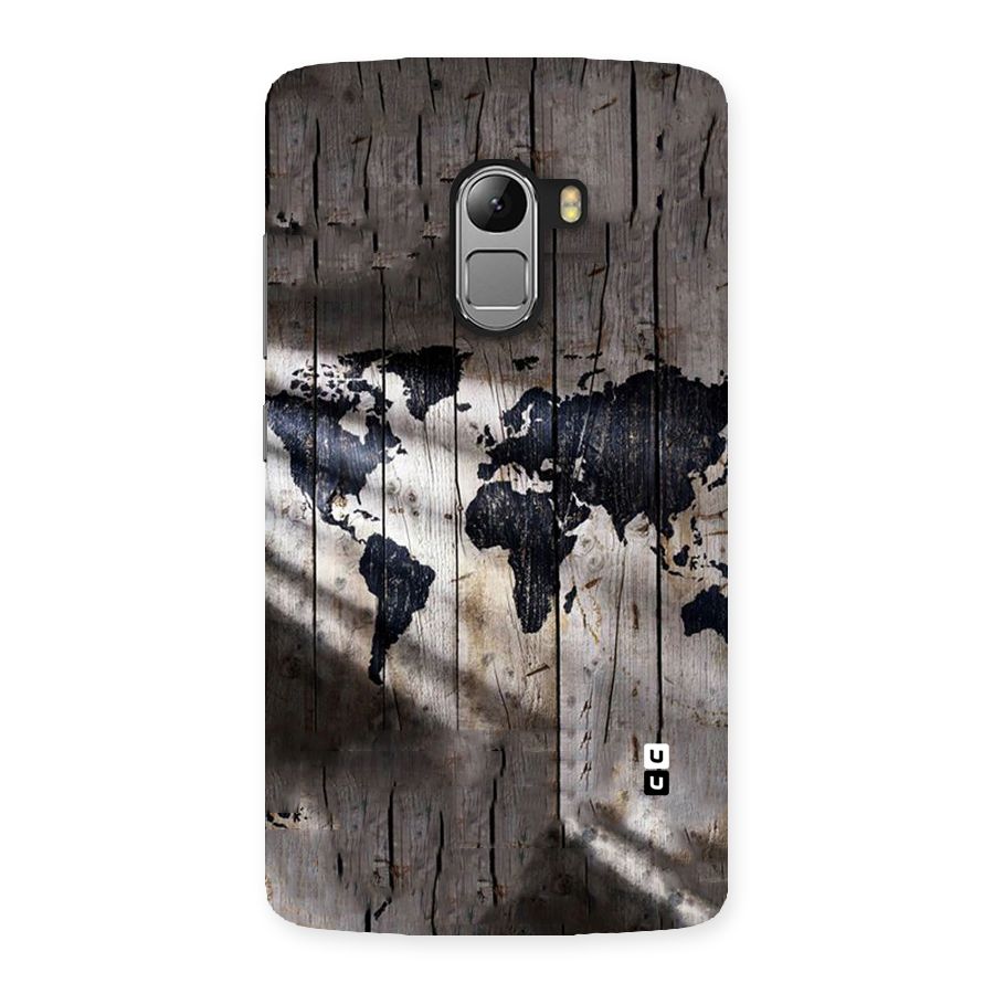 World Map Wood Design Back Case for Lenovo K4 Note