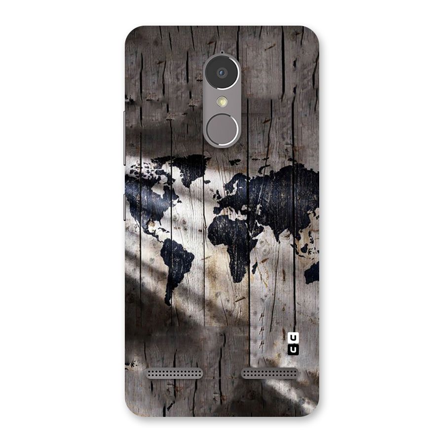 World Map Wood Design Back Case for Lenovo K6