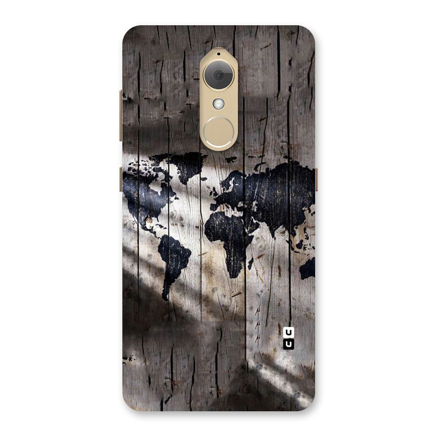 World Map Wood Design Back Case for Lenovo K8