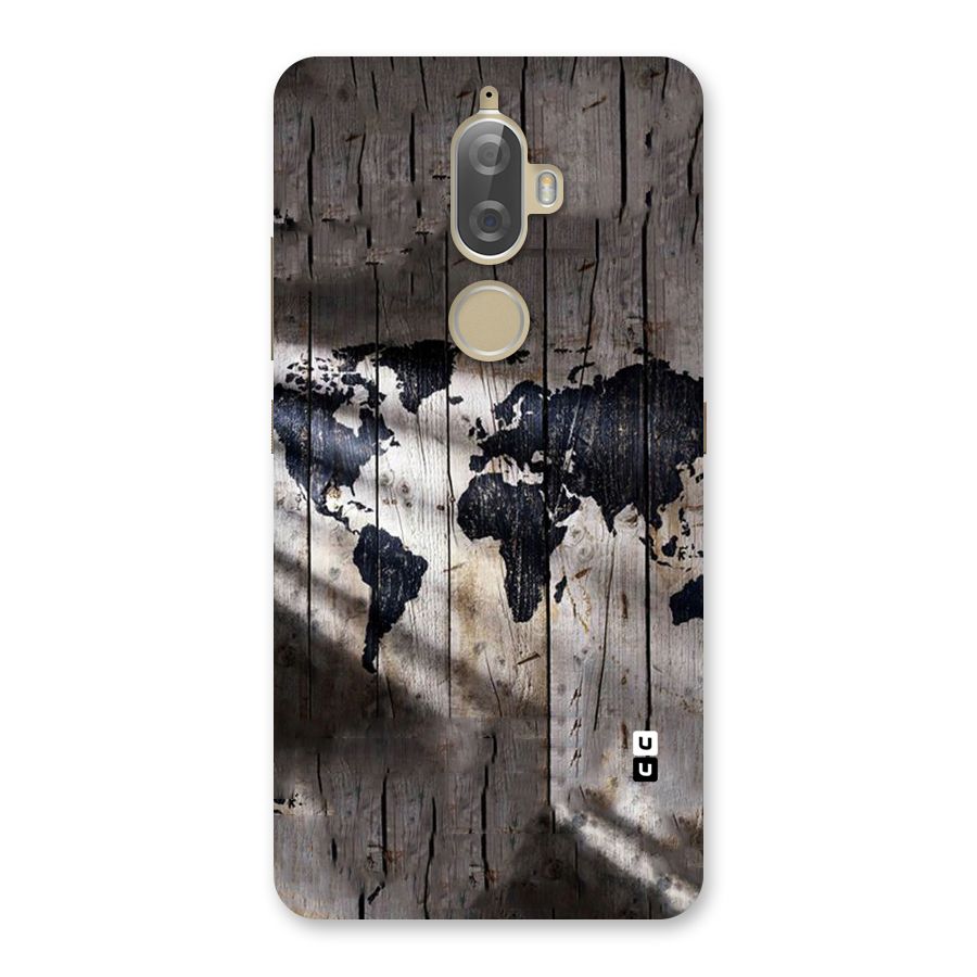 World Map Wood Design Back Case for Lenovo K8 Plus