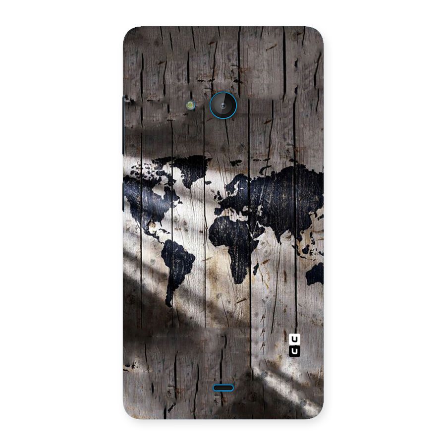 World Map Wood Design Back Case for Lumia 540