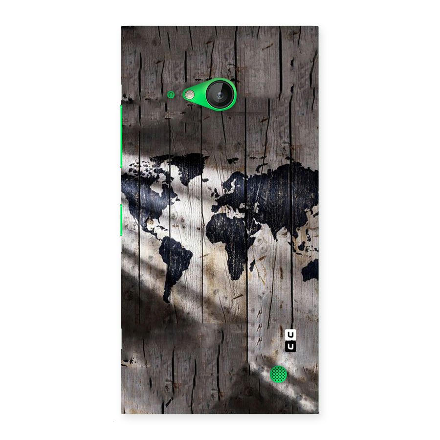 World Map Wood Design Back Case for Lumia 730