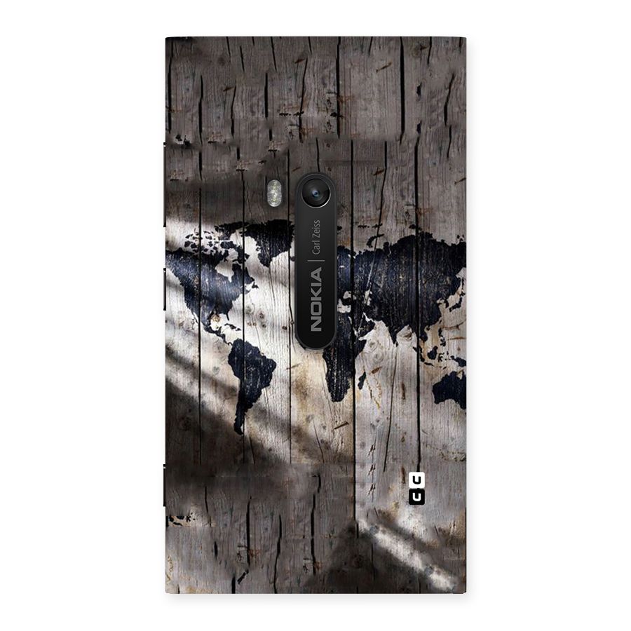 World Map Wood Design Back Case for Lumia 920