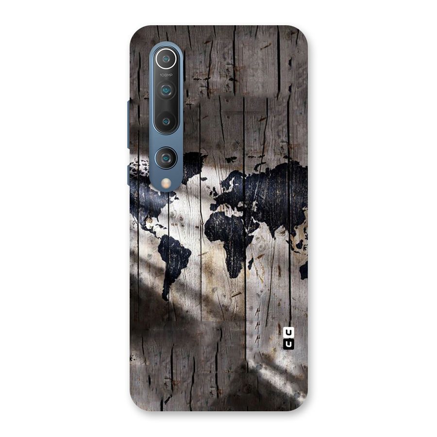 World Map Wood Design Back Case for Mi 10
