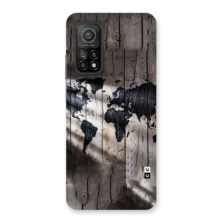 World Map Wood Design Back Case for Mi 10T 5G