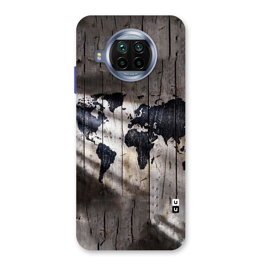 World Map Wood Design Back Case for Mi 10i