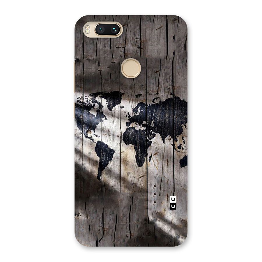 World Map Wood Design Back Case for Mi A1
