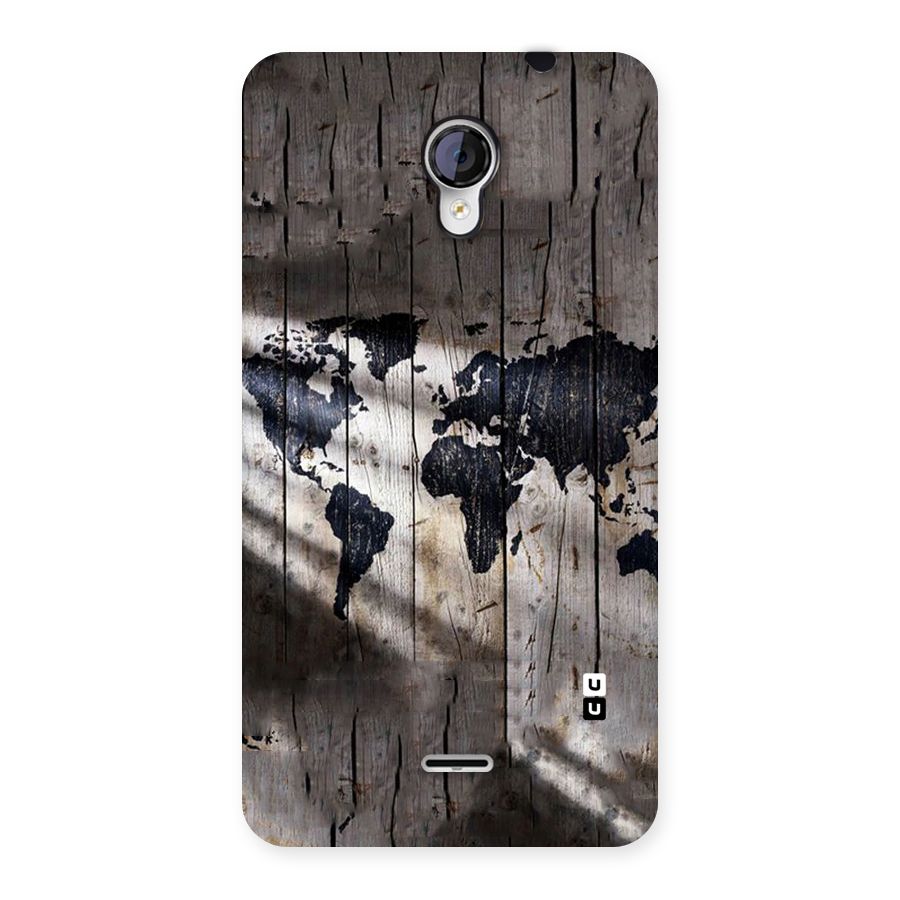 World Map Wood Design Back Case for Micromax Unite 2 A106