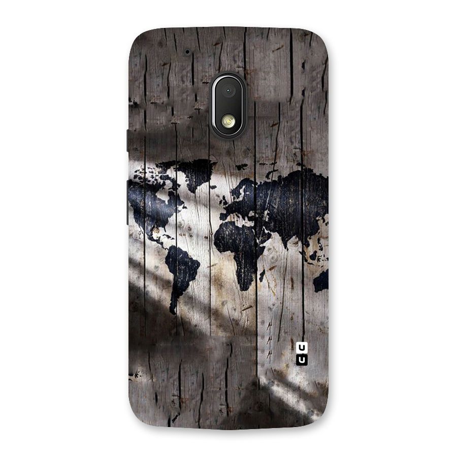 World Map Wood Design Back Case for Moto G4 Play