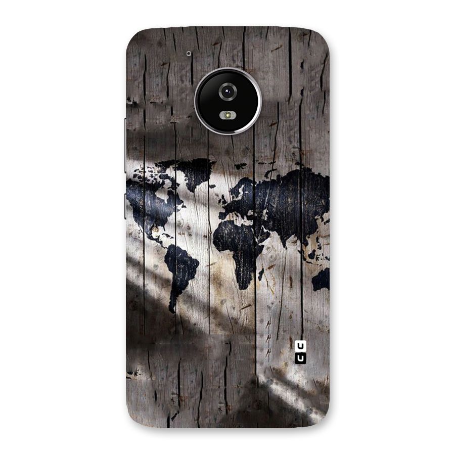 World Map Wood Design Back Case for Moto G5