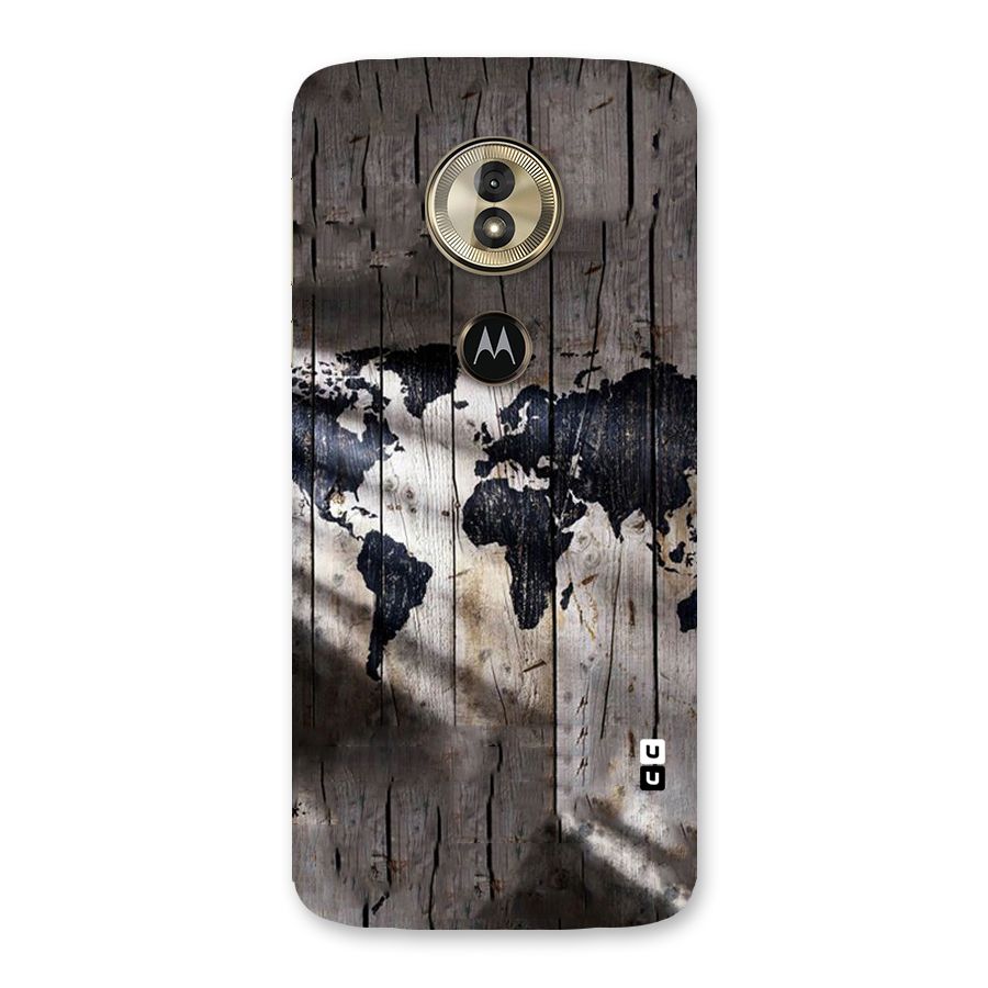 World Map Wood Design Back Case for Moto G6 Play