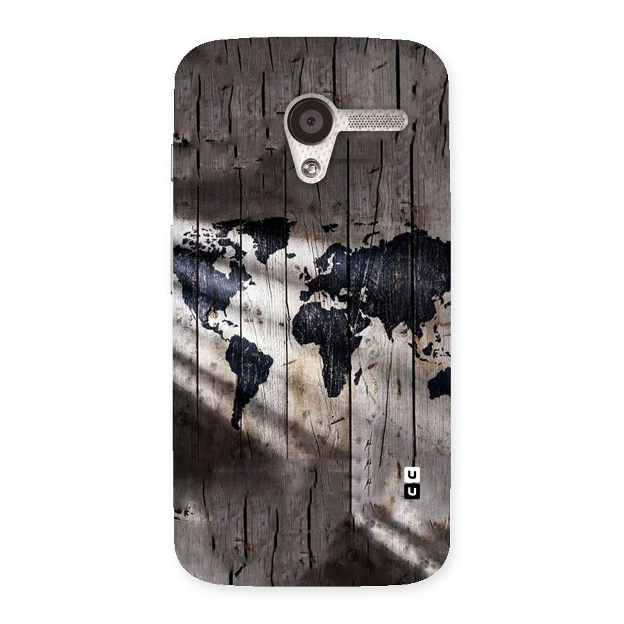 World Map Wood Design Back Case for Moto X