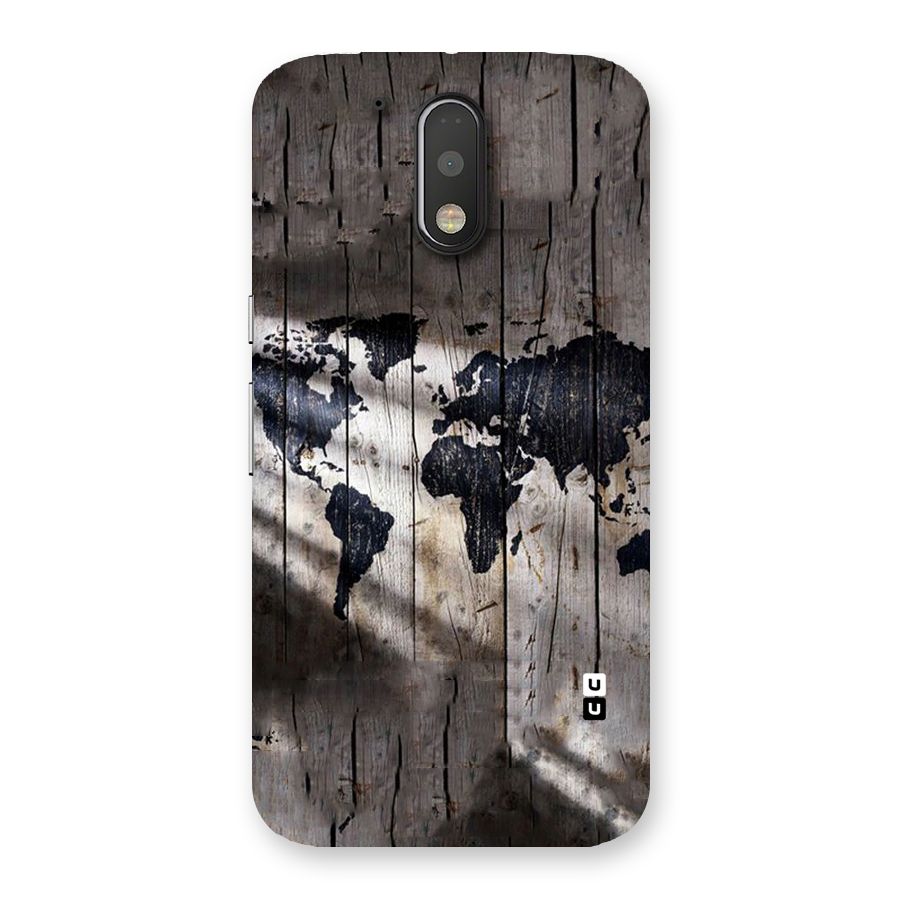 World Map Wood Design Back Case for Motorola Moto G4 Plus