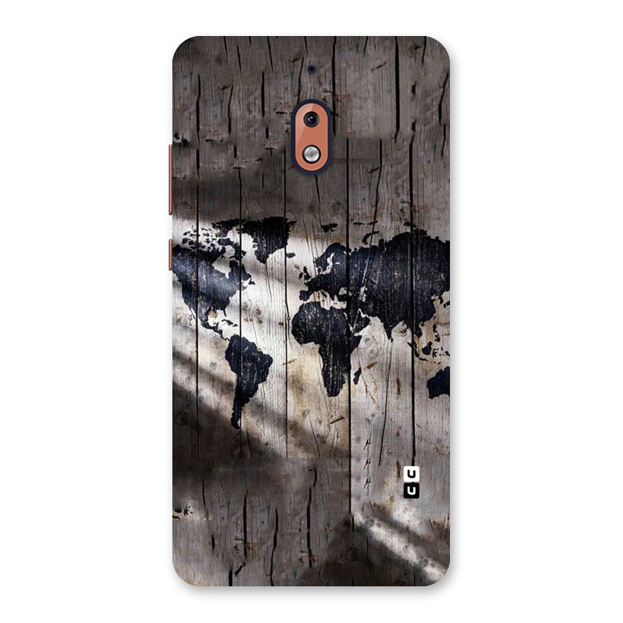 World Map Wood Design Back Case for Nokia 2.1