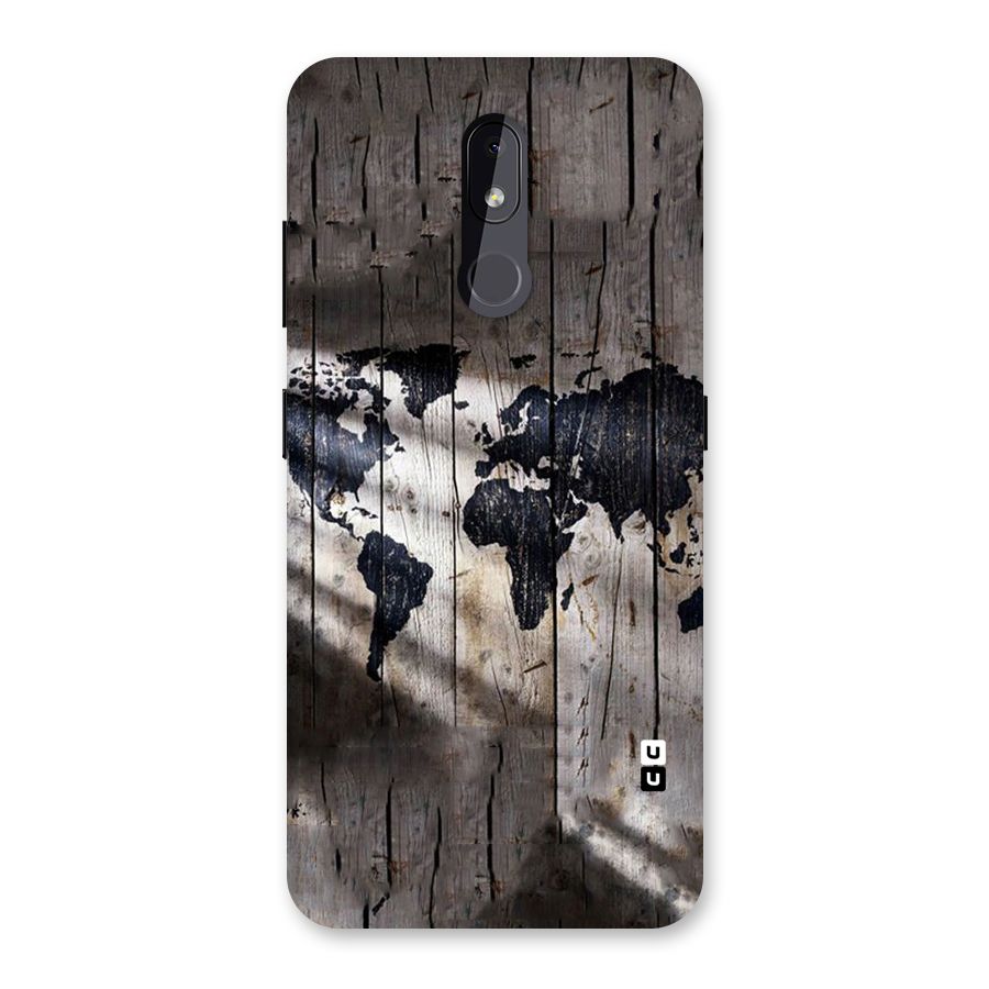 World Map Wood Design Back Case for Nokia 3.2