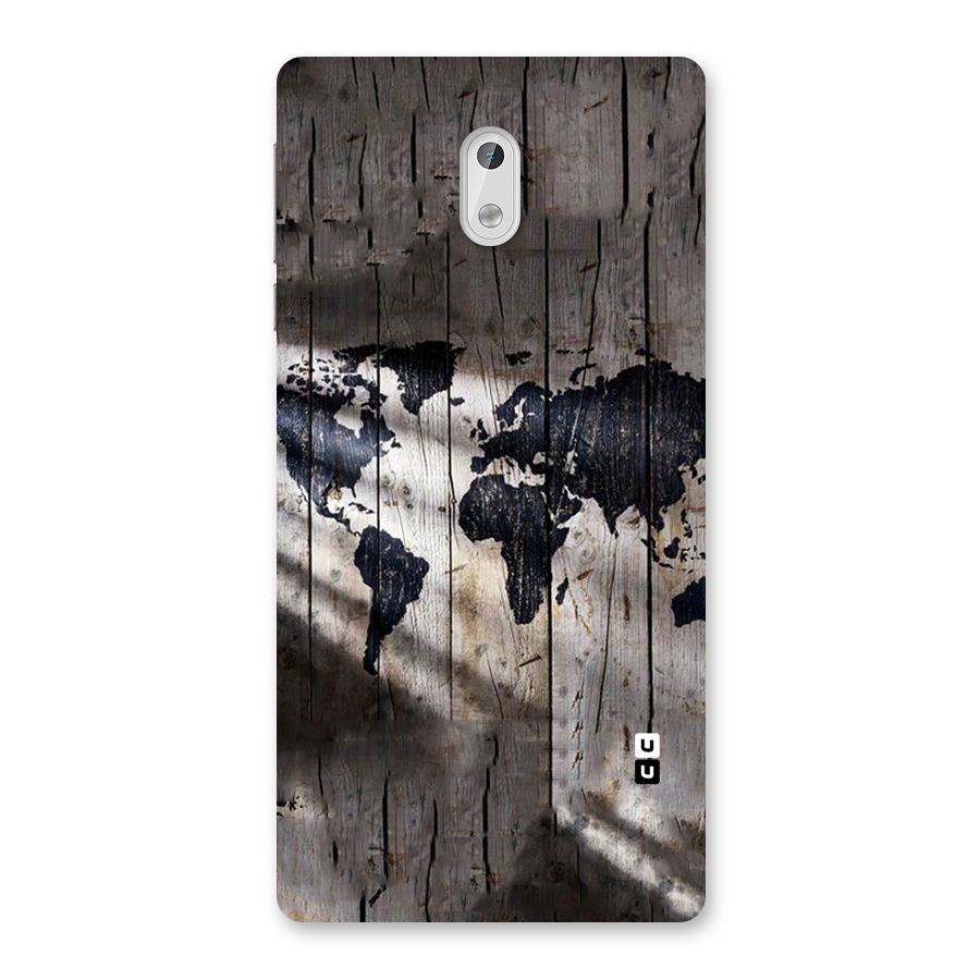 World Map Wood Design Back Case for Nokia 3