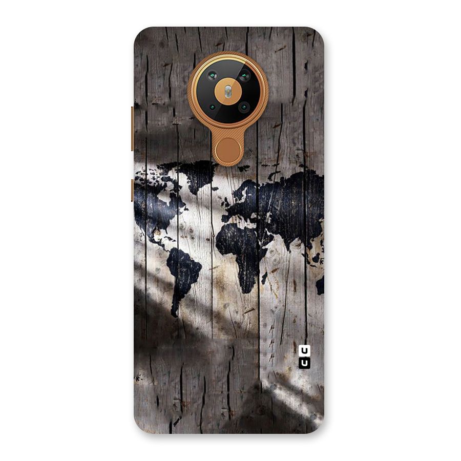 World Map Wood Design Back Case for Nokia 5.3