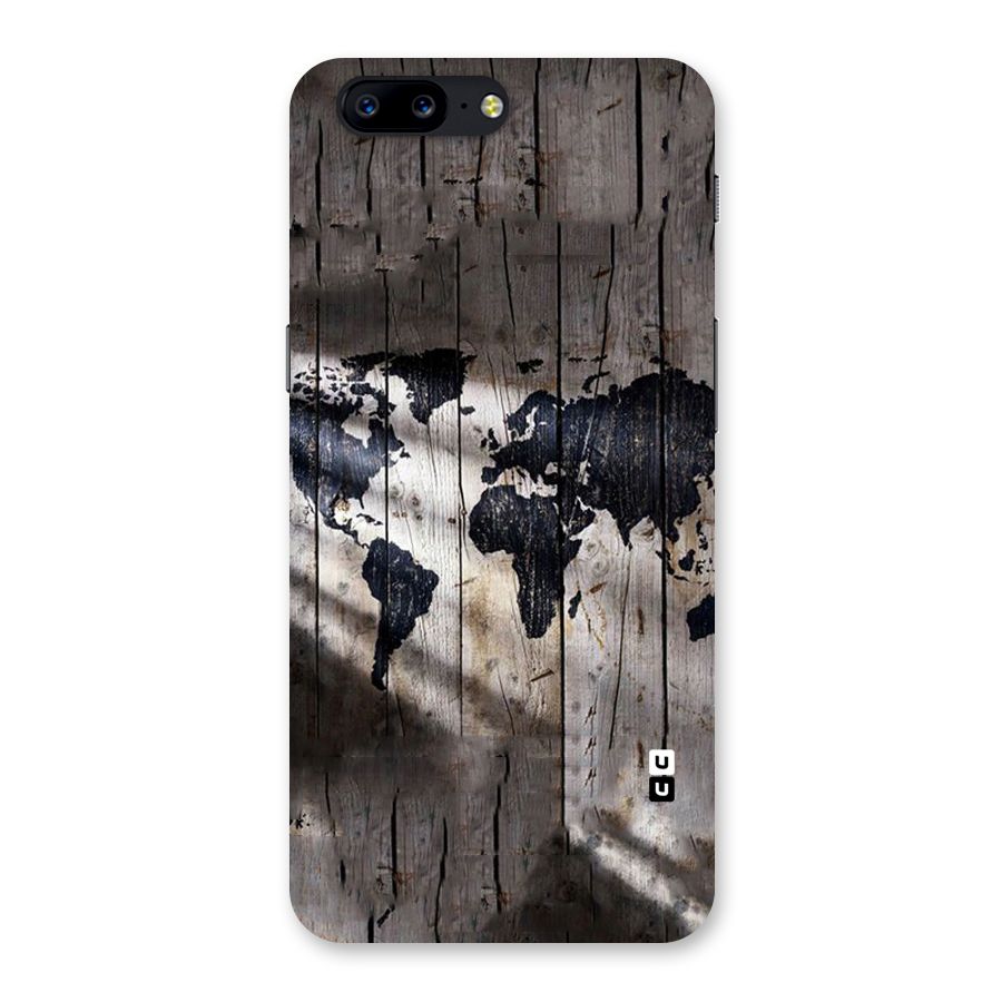 World Map Wood Design Back Case for OnePlus 5