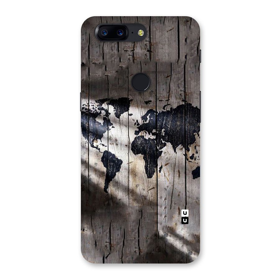World Map Wood Design Back Case for OnePlus 5T