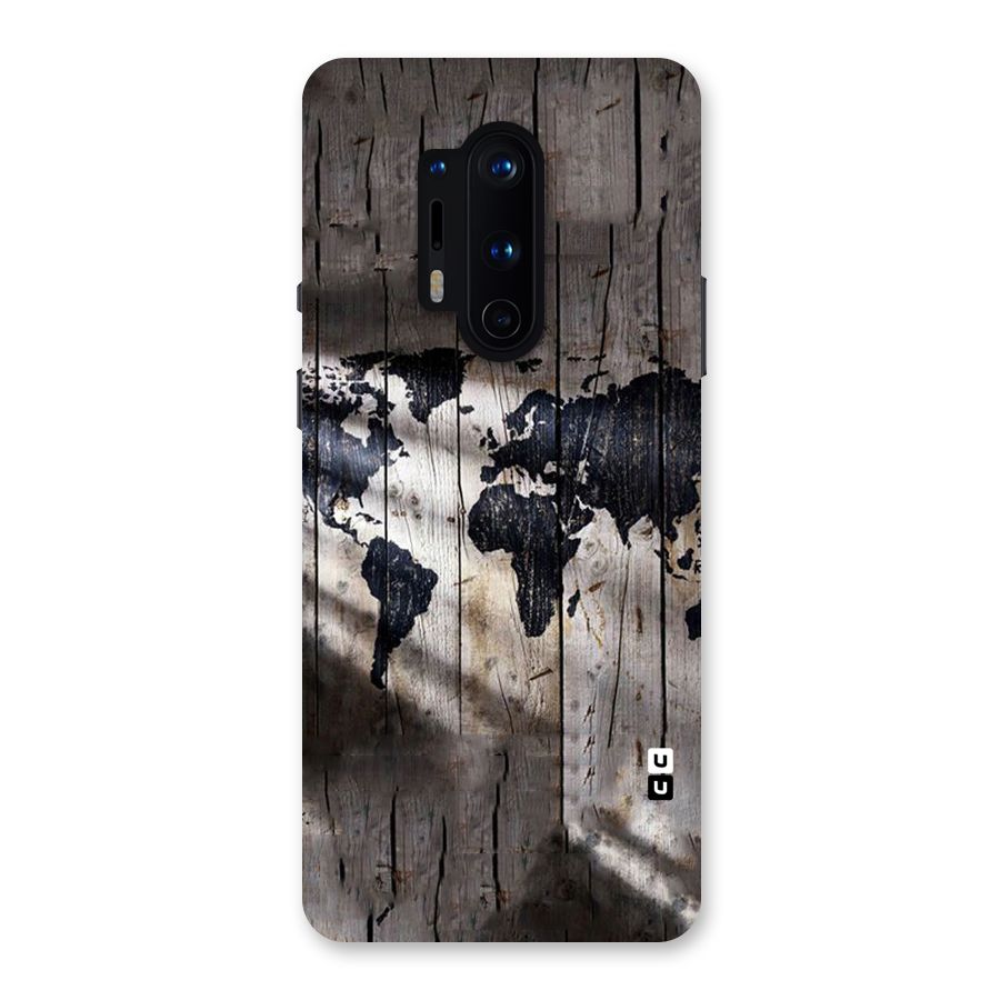 World Map Wood Design Back Case for OnePlus 8 Pro