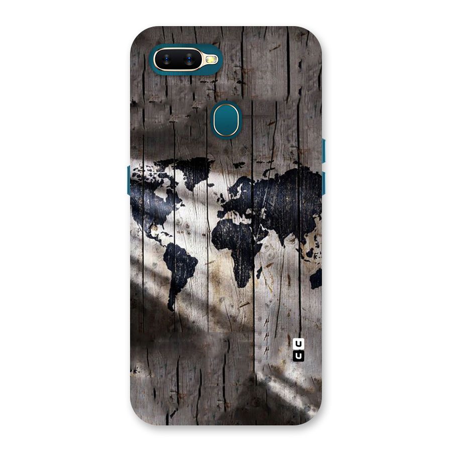 World Map Wood Design Back Case for Oppo A11k