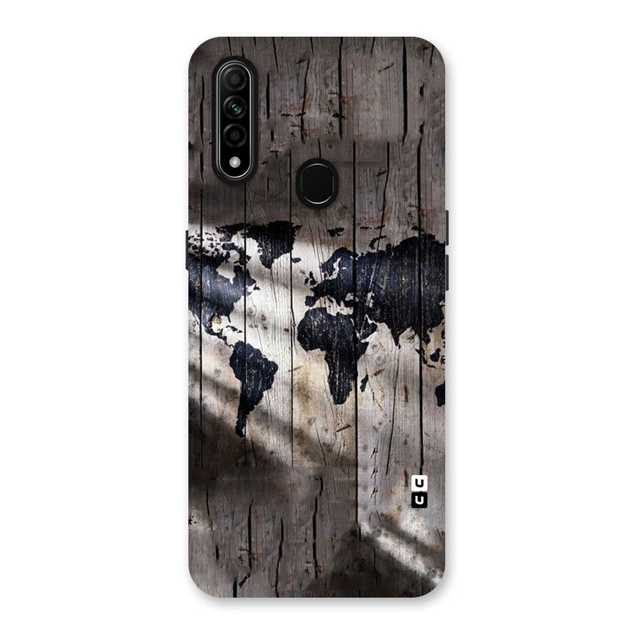 World Map Wood Design Back Case for Oppo A31