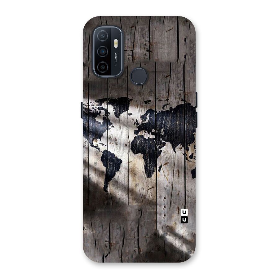 World Map Wood Design Back Case for Oppo A32