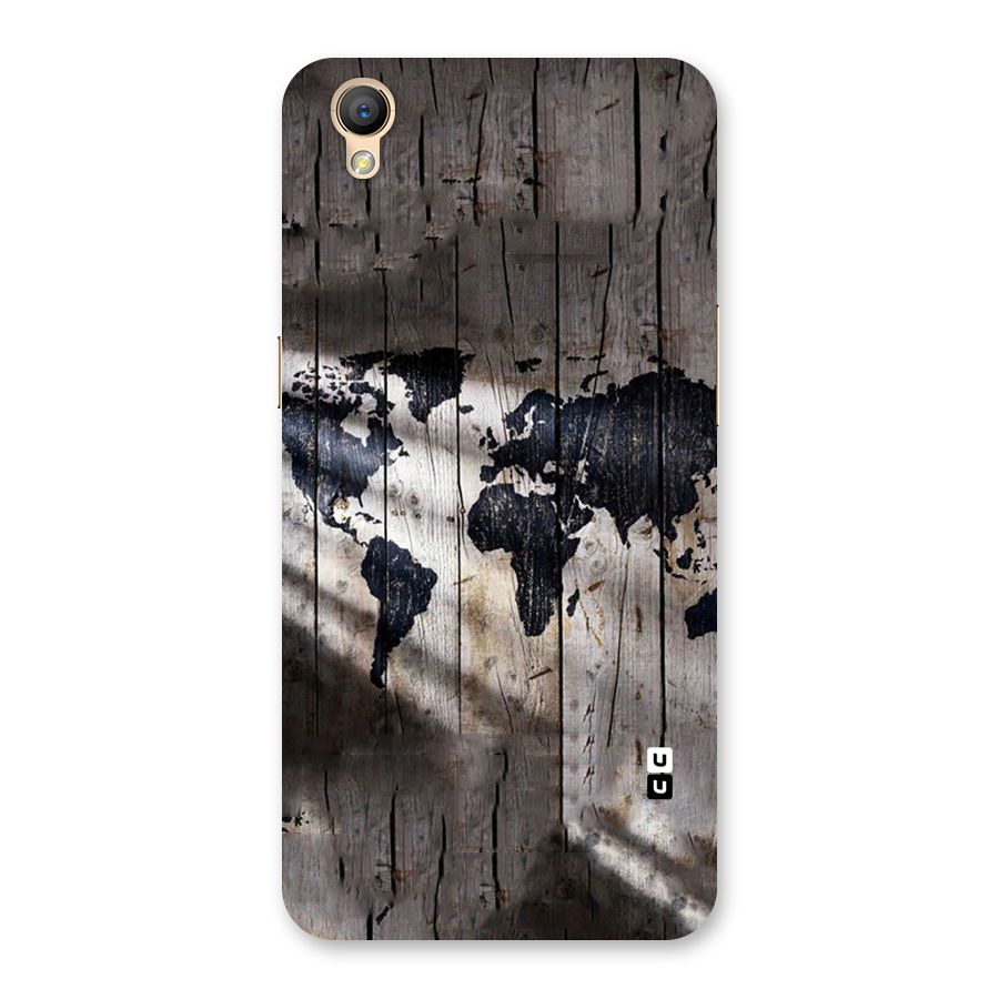 World Map Wood Design Back Case for Oppo A37