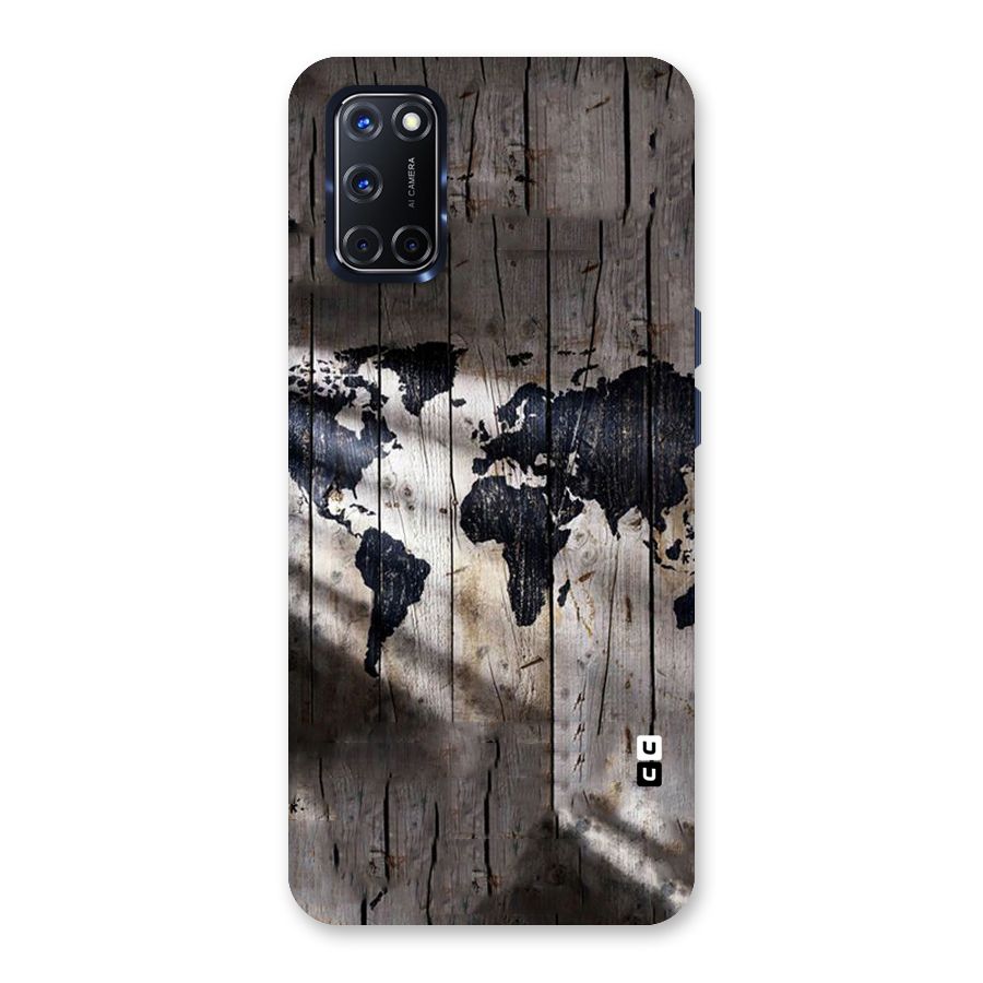 World Map Wood Design Back Case for Oppo A52