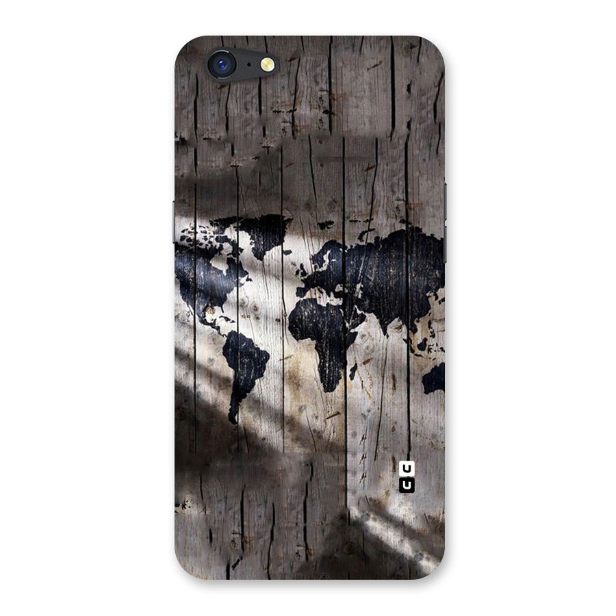 World Map Wood Design Back Case for Oppo A71
