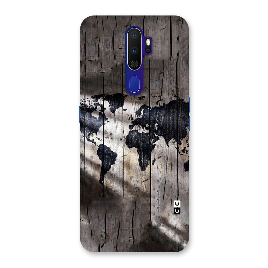 World Map Wood Design Back Case for Oppo A9 (2020)