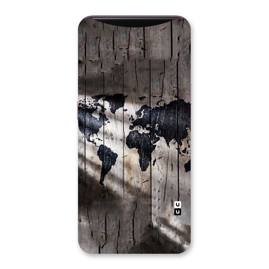 World Map Wood Design Back Case for Oppo Find X