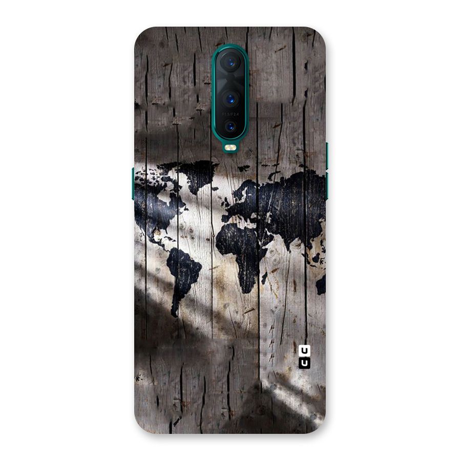 World Map Wood Design Back Case for Oppo R17 Pro